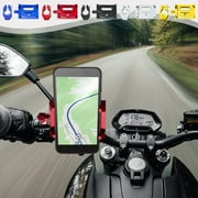 Motorcycle Bike Phone Holder, Aluminum Alloy Mount, Secure Grip + Adjustable Clamp, Universal Compatibility, For Motorcyclists, Fixed Navigation Support, Rugged, Street \u0026 Trail Riding,, Acppild